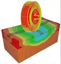 路面近荷載區域應力分布