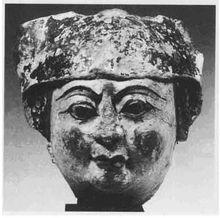 吐魯番勝金口火祅教遺址出土C號泥塑女神像