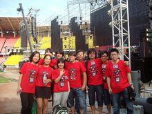 李志博擔任怒放搖滾演唱會工作人員