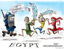 描繪埃及政治危機的漫畫
