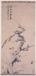 陳道復梅花水仙圖軸