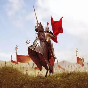 衝下山坡的亞美尼亞具裝騎兵