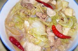 白菜豬肉豆腐燉粉皮 白菜豬肉豆腐燉粉皮