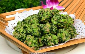 炸茼蒿丸子 炸茼蒿丸子