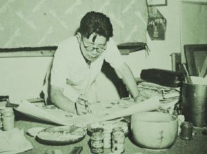 常書鴻在工作中