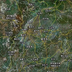 四川盆地經濟區示意圖