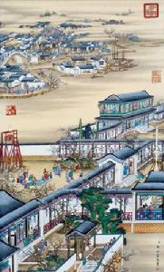 雍正十二月令圓明園行樂圖-正月觀燈 雍正十二月令圓明園行樂圖-正月觀燈