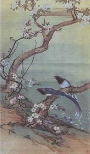 田世光湖畔春色圖 田世光湖畔春色圖