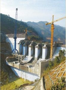 壯觀的攔河壩一角。