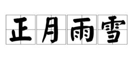 正月雨雪 正月雨雪