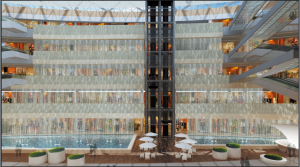 天津銀河購物中心數字水簾水景