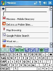 早期手機瀏覽網站截圖