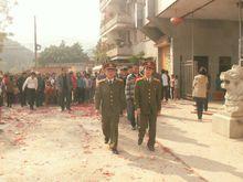 我校少先隊儀仗隊參加“新兵入伍”歡送會