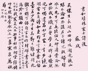 宋蘇軾楷書題林逋自書詩卷 宋蘇軾楷書題林逋自書詩卷