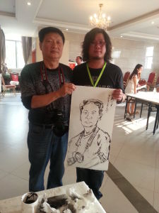 詹亦然現場肖像寫生作品