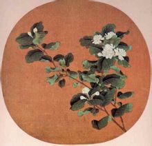 宋扇面畫白茉莉圖 宋扇面畫白茉莉圖