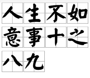 人生不如意事十之八九 人生不如意事十之八九