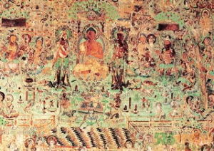 敦煌隋代帝釋天妃壁畫 敦煌隋代帝釋天妃壁畫