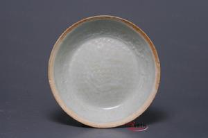 湖田窯青白釉印花魚藻紋芒口洗 湖田窯青白釉印花魚藻紋芒口洗