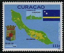庫拉索獨立後的國旗、地圖郵票