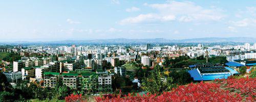 梁平城區全景圖