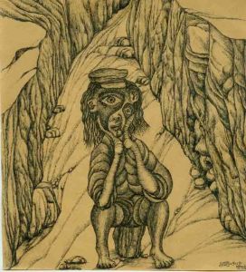 《回鄉之路》(18+21cm牛皮紙)2011年