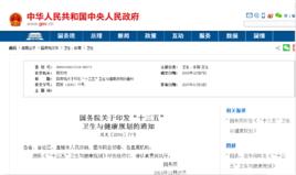 “十三五”衛生與健康規劃 “十三五”衛生與健康規劃