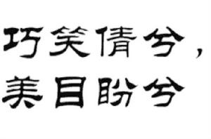 巧笑倩兮，美目盼兮