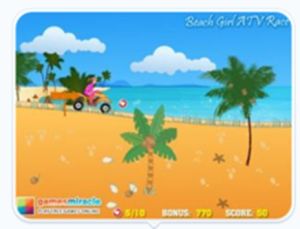 沙灘女孩騎摩托 沙灘女孩騎摩托