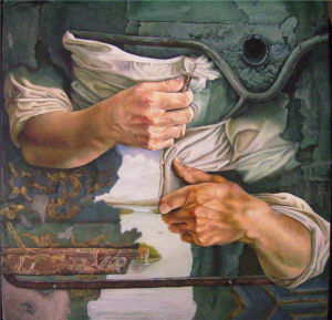 《無題》板上坦培拉45_45cm_2008