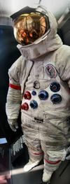 （圖）大衛·斯科特的太空衣目前在國家航空航天博物館展出。