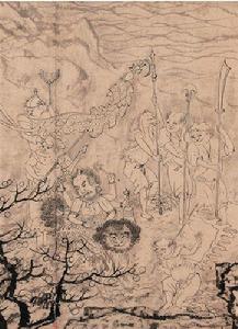 揭缽圖[石濤創作中國畫]