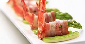 蘆筍鮮蝦培根卷