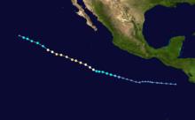 颶風法維奧 路徑圖