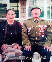 邢萍父親：邢永華與母親：巴桑拉毛