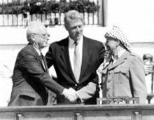 阿拉法特與拉賓的歷史性握手