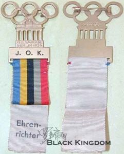 1936奧運會榮譽裁判員徽章