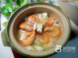 白菜大蝦燉凍豆腐 白菜大蝦燉凍豆腐