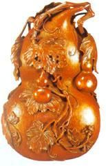 清竹雕葫蘆式盒 清竹雕葫蘆式盒