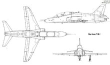 “鷹”T.1三面圖