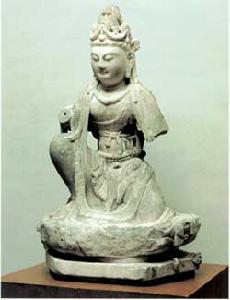 唐 菩薩石像