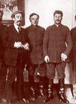 20年代中李可夫和伏洛希洛夫、史達林