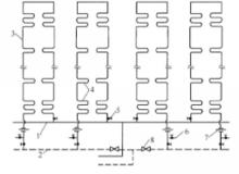 圖5 垂直雙線單管式供暖系統