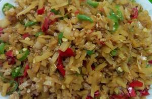 鹹菜炒肉末 鹹菜炒肉末