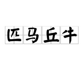 匹馬丘牛 匹馬丘牛