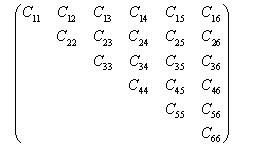 Second order 4th rank tensor: Cijkl