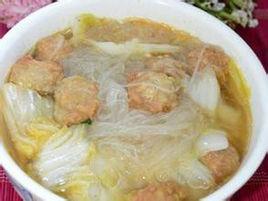 白菜冬粉丸子 白菜冬粉丸子