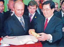 2007年3月被作為國禮送普京總統