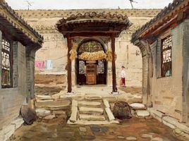 蘇高禮農家院油畫 蘇高禮農家院油畫