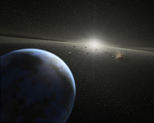 一顆太陽系外行星想像圖